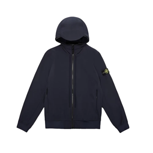 Soft Shell-r Stone Island Zip Hoodie